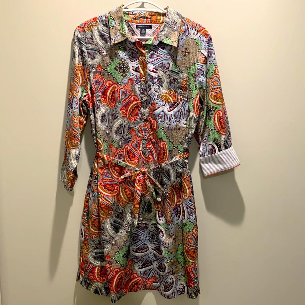 Tommy Hilfiger Shirt Dress EUC condition Size L Women